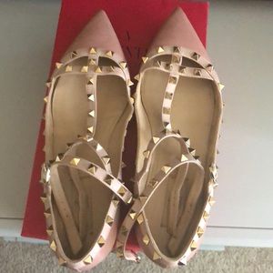 **SOLD**  Rockstud Caged Flats Pink size 41